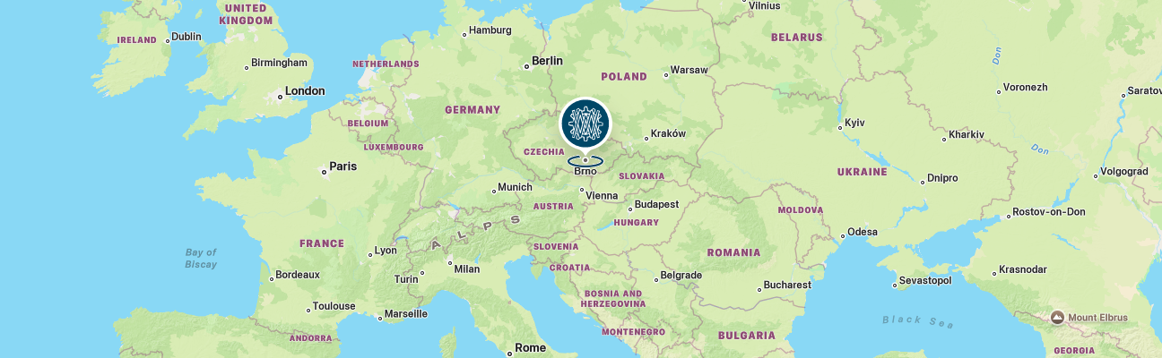 Map of the Europe showing the location of Welmeng, s.r.o.